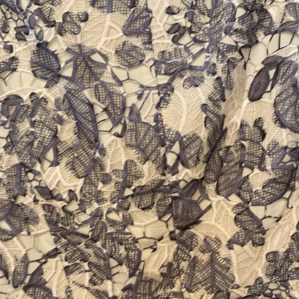Tory Burch Lacy Summer Dress Moonrise Issy Floral Motif Boat neckline Size 10 - Picture 14 of 15
